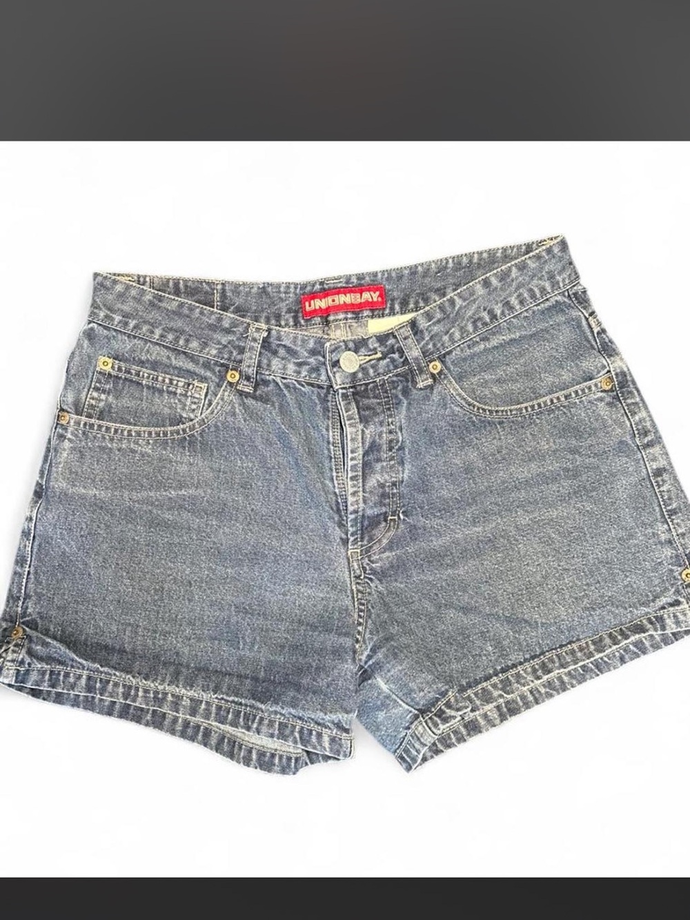 Vintage Unionbay Denim mini Shorts Y2K 90s Blue Jean Shorts Women’s Size 7